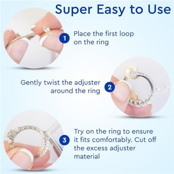 Ring Sizer Adjuster for Loose Rings 12 Pk, Guards, Spacers & Tightener UP to 6mm - Picture 4 of 8